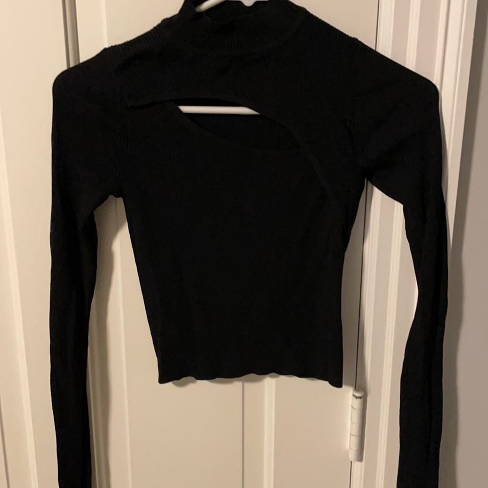 Zara cut-out mock neck